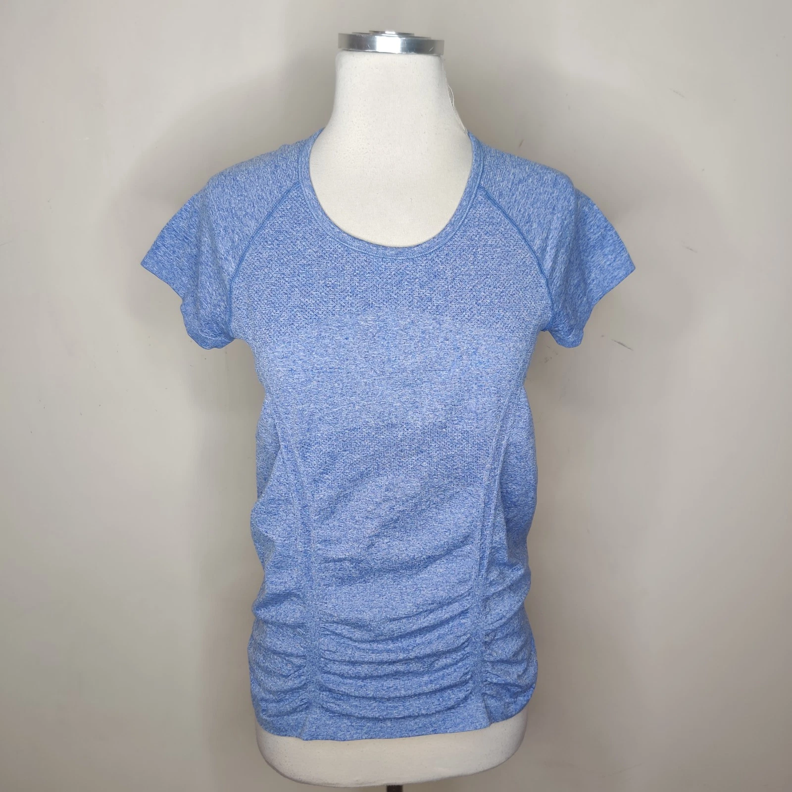 athleta fast track ruched short sleeve shirt
