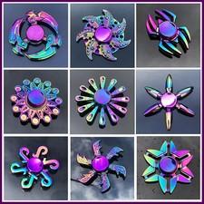 New Rainbow Metal Fidget Spinner R188 Mute Bearing EDC Anti Anxiety Adult Toys