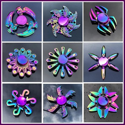 New Rainbow Metal Fidget Spinner R188 Mute Bearing EDC Anti Anxiety Adult Toys