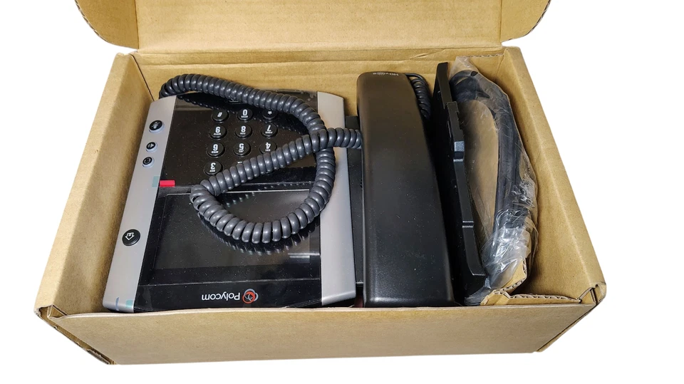 Polycom VVX 600 Gigabit IP Phone 2200-44600-025 VVX600 POE & 2 Expansion Modules - Image 2 of 4
