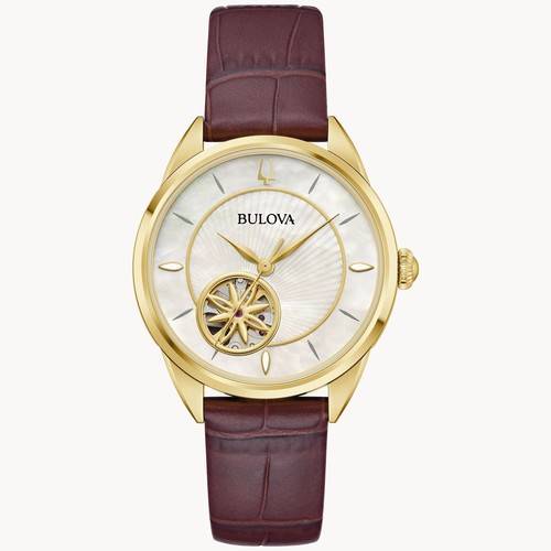 Bulova Women's Sutton Automatic Brown Watch 34MM 97L179