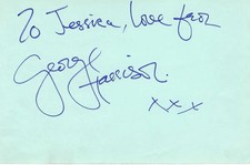 George Harrison late 1960s autograph