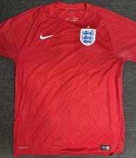 Vintage England Nike Jersey Mens Large Red National Team 2014 2015 Away NWOT