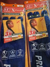 X-pression Xpression Expression 58" Braiding hair 2X Pre-Stretched Color Blue