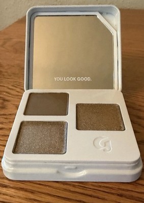 Glossier Monochromes Essential Eyeshadow Trio Pallet PRAIRIE 3 Refillable Shades