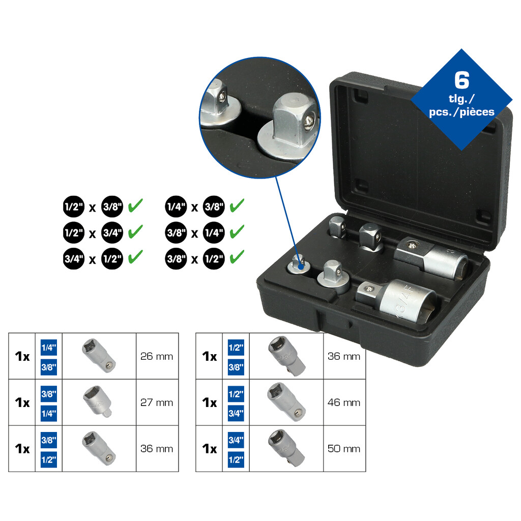 Juego De 35 Adaptadores KS TOOLS Brilliant Para Lavavajillas Y Transmisiones - Herramienta Profesional Completa