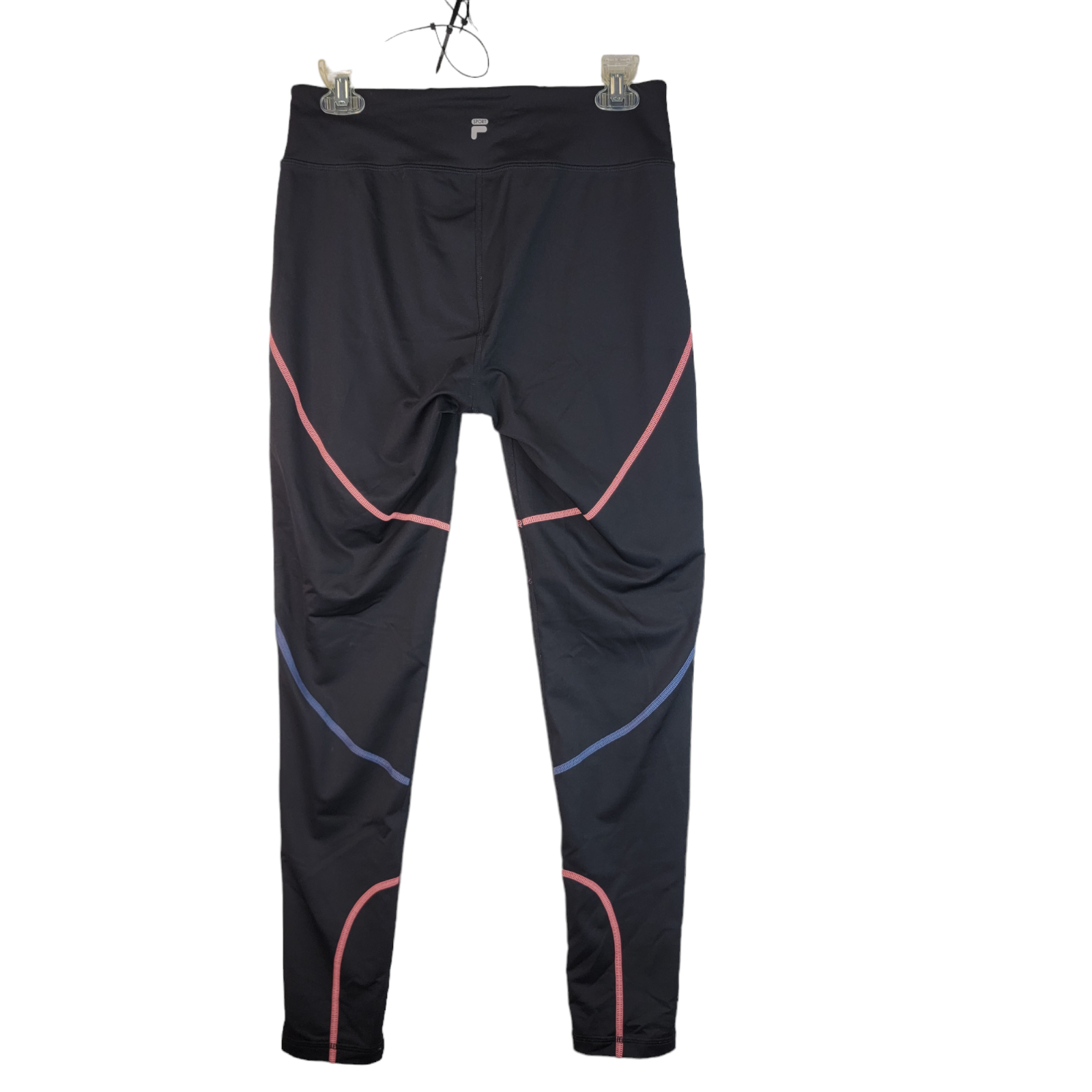 FILA Leggings da donna neri pull on gambe magre elastici taglia M