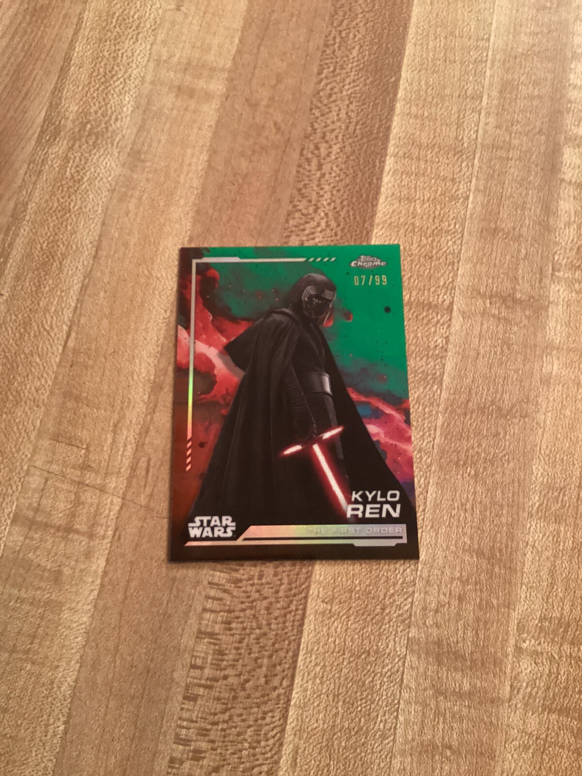 2024 TOPPS CHROME STAR WARS KYLO REN BASE CARD #115 KASHYYYK GREEN PARALLEL /99