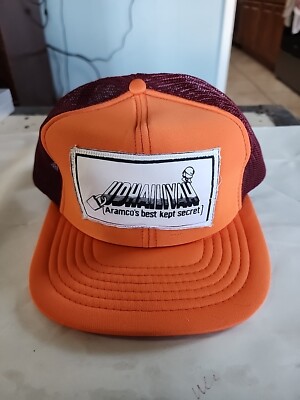Casquette Trucker Vintage Aramco – Bleu, Ajustable, Fabriquée Aux USA