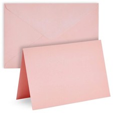 48 Pack Blank Pink Cards with Envelopes Set 4x6 Greeting Cards for Invitations