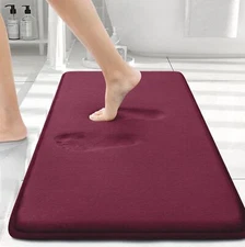Memory Foam Bath Mat 30" x 20" Extra Soft Absorbent Bathroom Rugs Non Slip Ba...