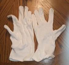 XL WHITE COTTON COIN HANDLING GLOVES