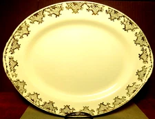 Stetson~Warranted 22 KT.P Gold Made in USA Serving Platter Vintage