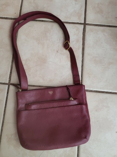 FOSSIL Preston Maroon Pebble Leather 