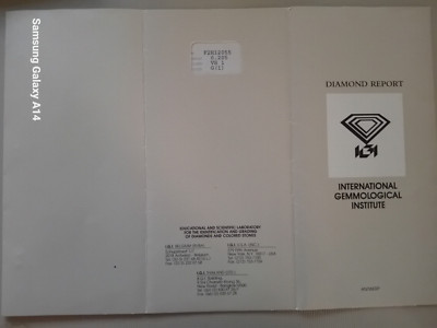 DIAMANT 0.205ct Brillant VS1 EXTRA BLANC (G1) *IGI* ZERTIFIKAT