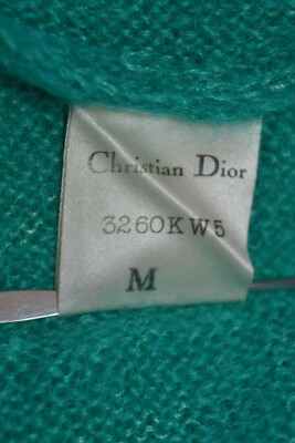 Vintage Christian Dior Sweater Mohair Blend Black, Teal Vintage Christian Dior Sweater Mohair Blend Black, Teal