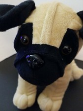Plush Pug Stuffed Animal Dog 11" Ready and Trained for a New Home So ADORABLE  