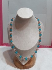 Collana Vintage In Vetro Di Murano, Murrine Millefiori E Perle In Vetro Satinato