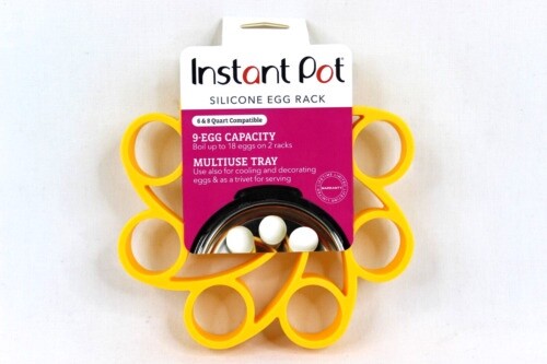 Instant Pot Yellow Silicone Egg Rack Compatible w/ 6-8 Quart 9 Egg Capacity New-image