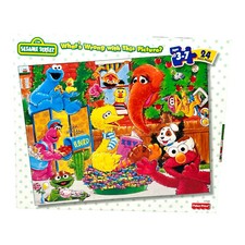 Sesame Street Jigsaw Puzzle Mattel Factory 24 Piece Ages 3 - 7 for
