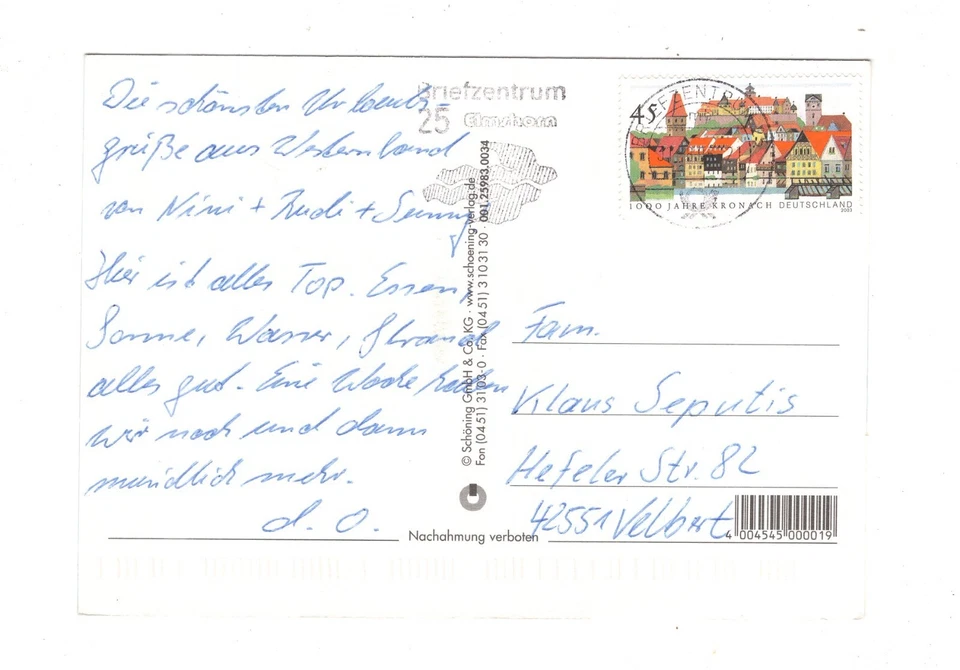 Ansichtskarte Nordseeinsel Sylt - Bild 2 von 2