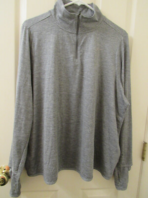 Nike Element 1/4 Zip Running Shirt Womens 2X Gray Dri Fit Stretch Pullover