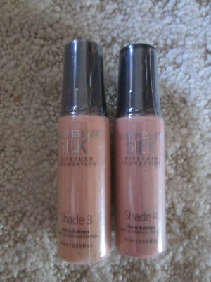 2 New Sealed Original .55oz Luminess Airbrush Foundation Silk Shades 3 & 4