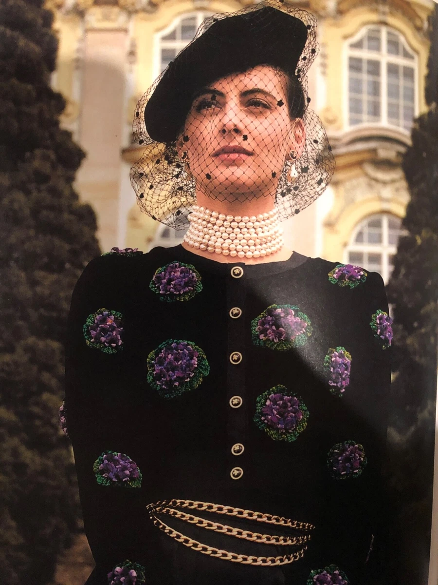 CHANEL VINTAGE 88A MUSEUM BLACK VELVET JACKET VIOLETS 24K GOLD CC