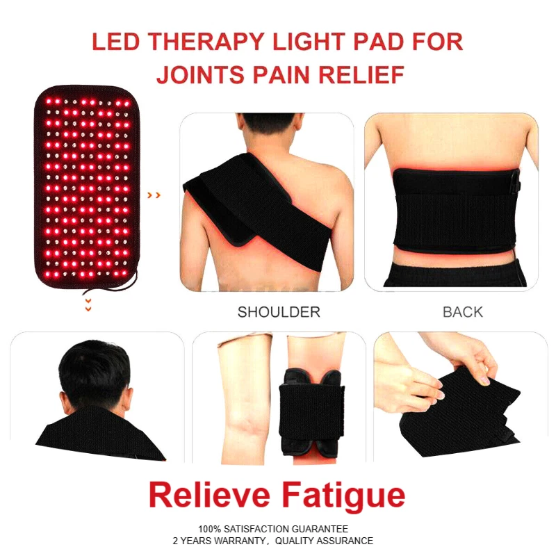 660nm 850nm Cercano Infrarrojo Luz Roja Terapia Cintura Envoltura Almohadilla Cinturón Aliviar Fatiga Foto 2 de 4