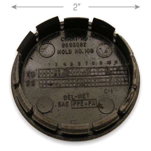 Chevrolet Cavalier, 1995, 1996, 1997, 1998, 1999, plateado, tapa central de 2,0 pulgadas Foto 4 de 4