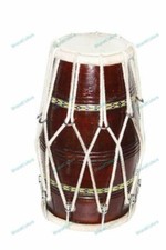 Musical Rope Dholak Mango Wood Traditional Indian Musical Instrument With Cover