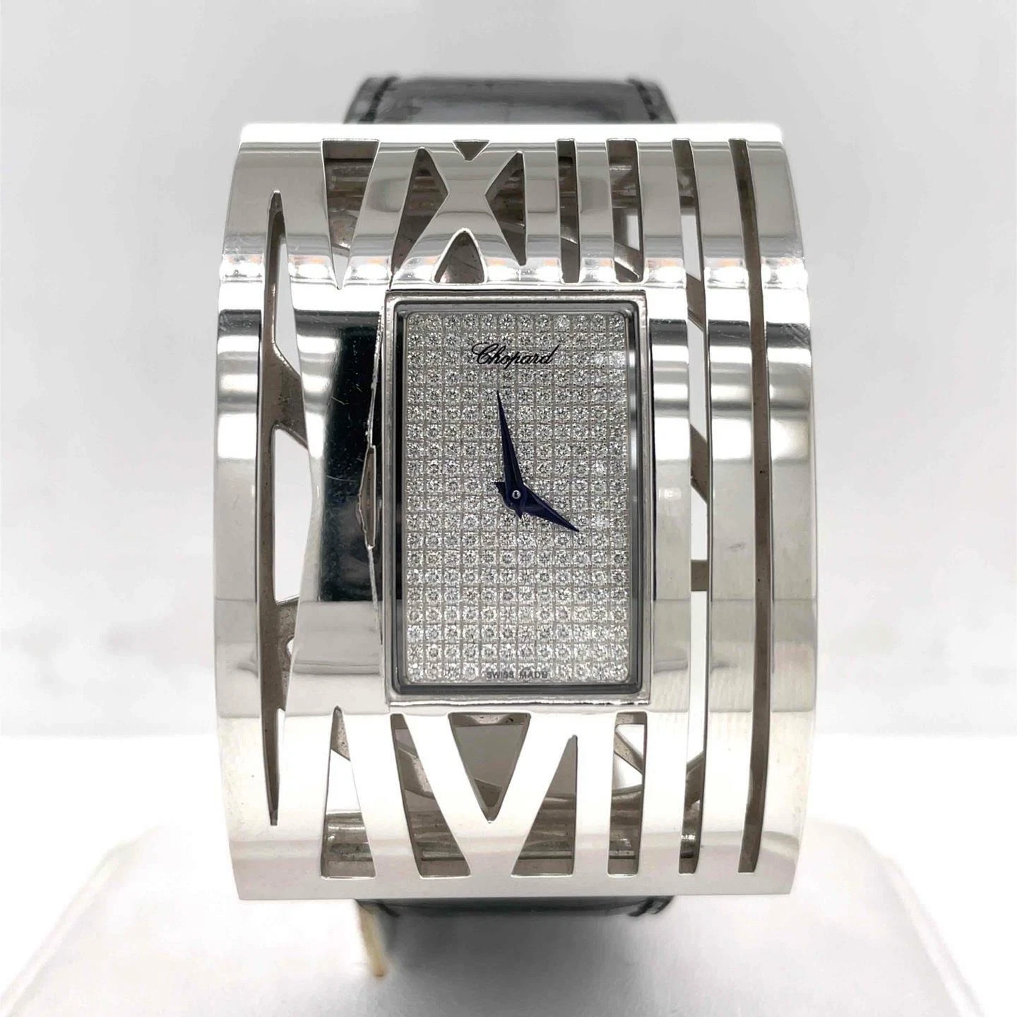 Chopard — Chopard Montres Dame XL Quartz 36 mm 18k White Gold Diamond Dial Ladies 12/7130