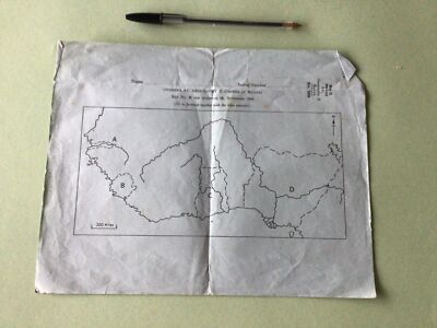 Malaya Oversea S.C. Geographie 11 1958 Kartenseite gefaltet Ref A1048