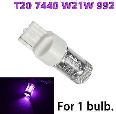 T20 7440 W21W 992 Purple 80w LED Bulb Reverse Backup Light Y1 YAN