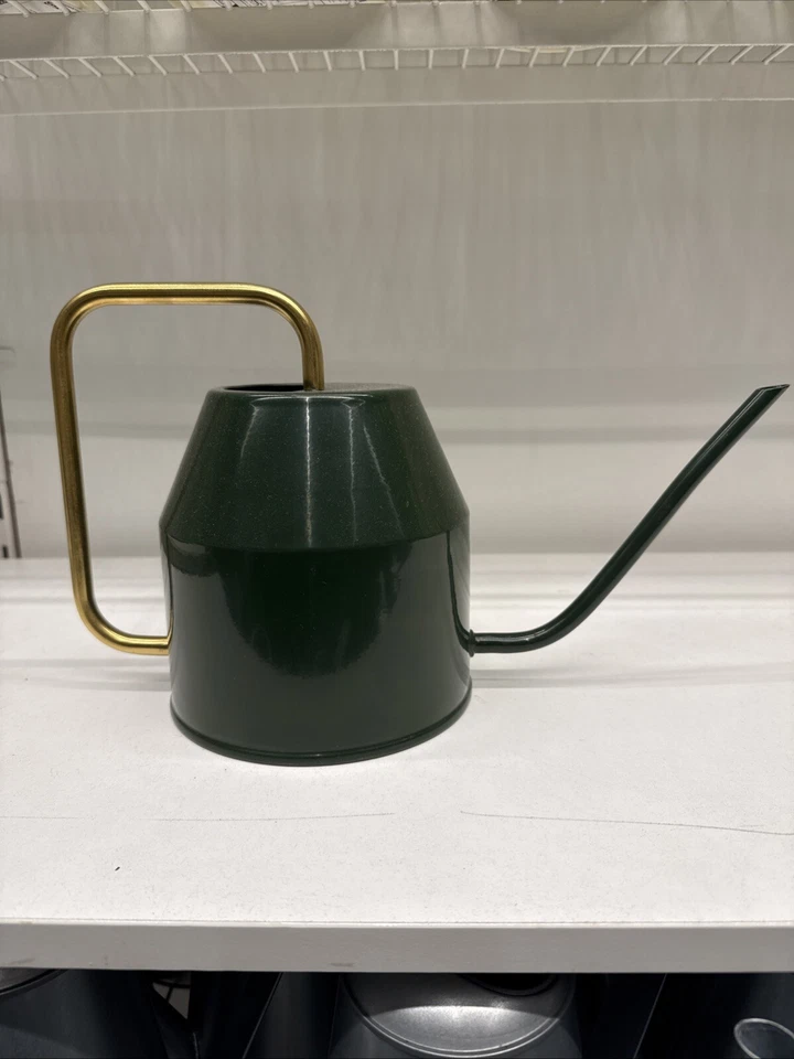 Regadera para plantas IKEA VATTENKRASSE acero verde y dorado 68 oz decoración para el hogar Foto 2 de 4