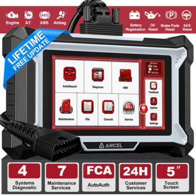 ANCEL DS100 OBD2 Scanner Diagnostic Car Engine ABS SRS TPMS DPF Oil Reset Tool