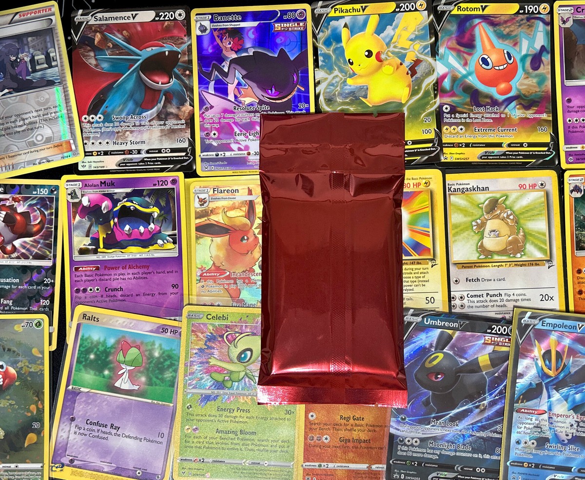 Red LVL Pokmon card pack 1 Ultra Rare Card +9 Common/uncommon POKEMON CARDS!  | eBay