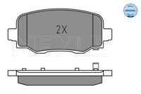 Meyle 025 257 3418 Brake Pad Set, Disc Brake For Jeep