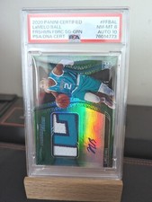 2020-21 Panini Certified Freshman Fabric LaMelo Ball RC Auto + Jersey Green 1/5 