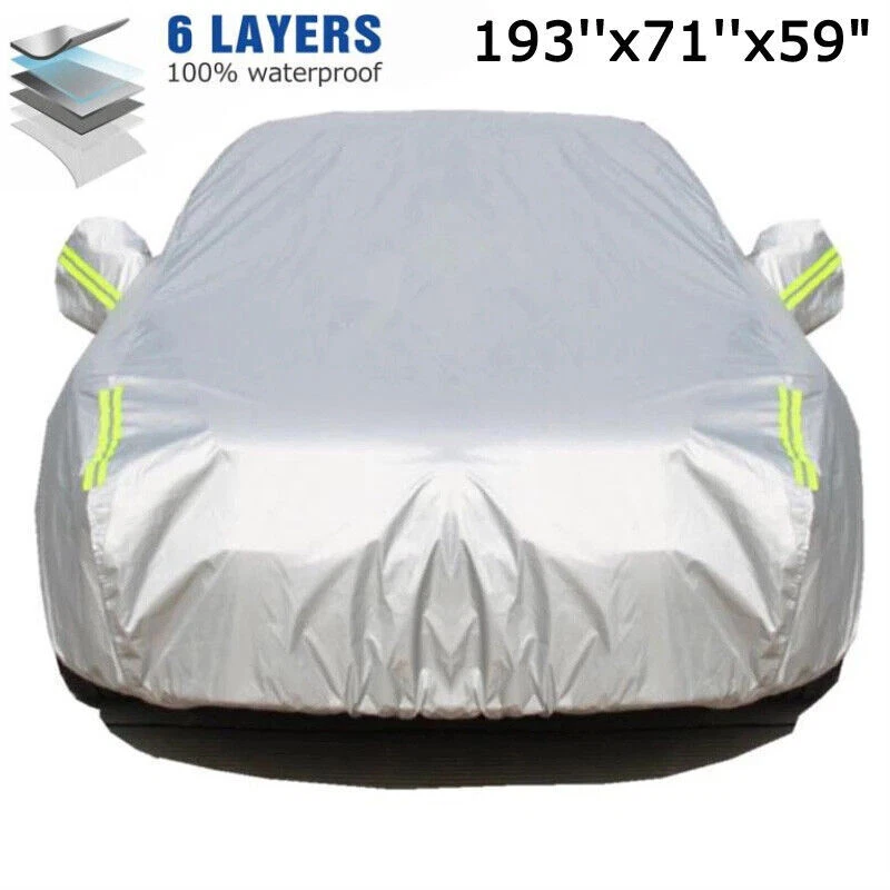 Cubierta de coche 6 capas interior exterior sol capas impermeables para Alfa Romeo Giulia Foto 2 de 4