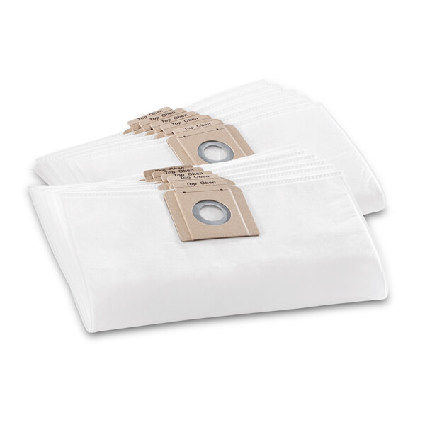 GENUINE KARCHER Pk 10 Filter Vacuum Bags (Fleece) (6907017 6.907 