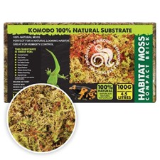Komodo Habitat Moss Compact Brick 100g Natural Reptile Substrate Frog Snail Viv