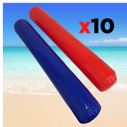 10 x INFLATABLE SWIMMING AID NOODLE 
