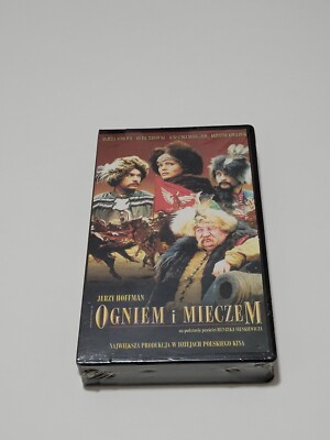 Jerzy Hoffman Ogniem i Mieczem (VHS, 1999) Polish Movie Polska NEW Sealed Rare!