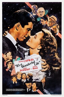 1946 Its A Wonderful Life Movie Poster 11X17 James Stewart George Bailey     