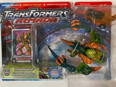 Transformers Armada Terrorsaur With Mini-Con Ironhide Dinosaur Hasbro RID (MOC)