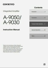 Onkyo A-9030/A-9050 - Amplificatore stereo - Istruzioni per l'uso - MANUALE UTENTE 