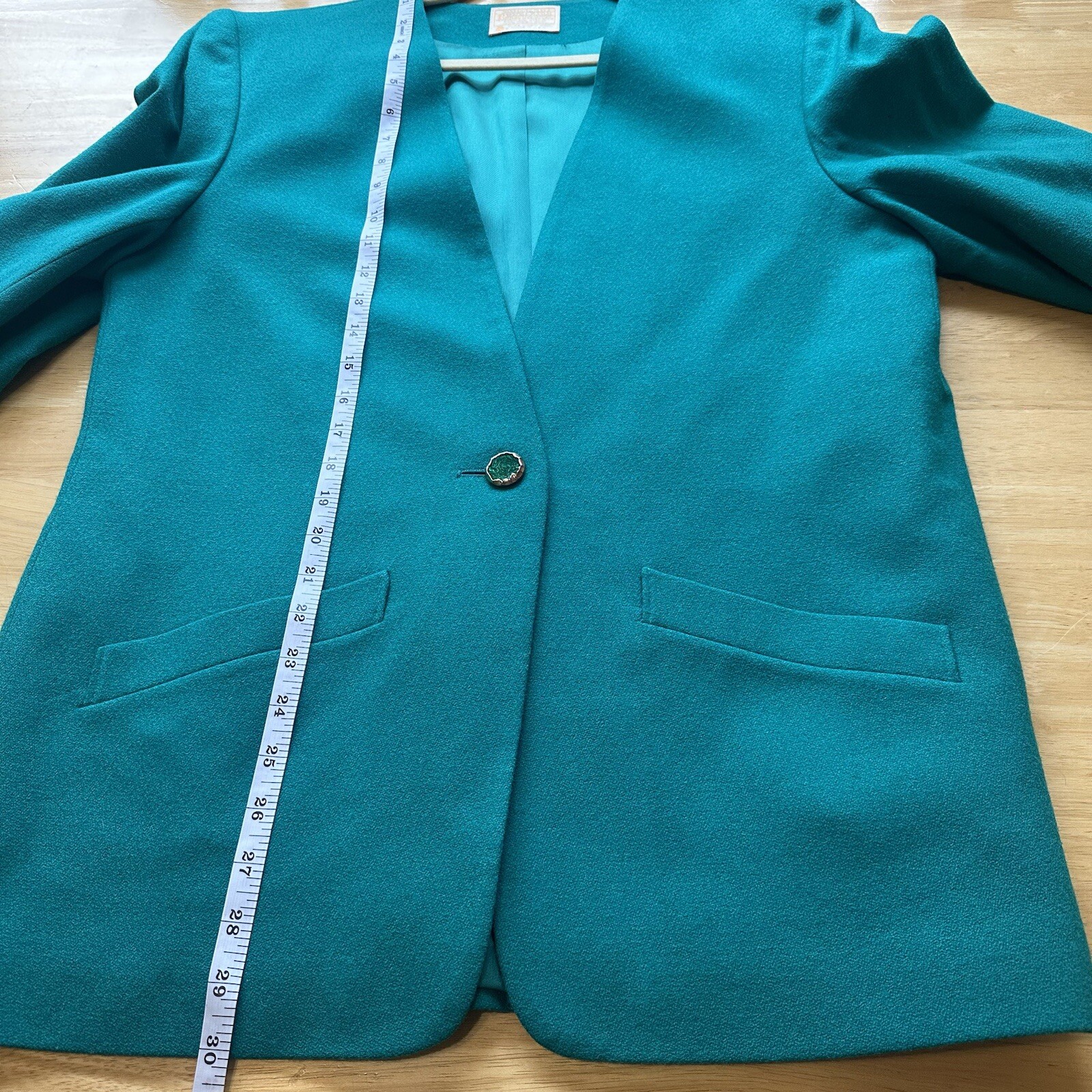 Pendleton 100% Virgin Wool Emerald Jade Green Ski… - image 7