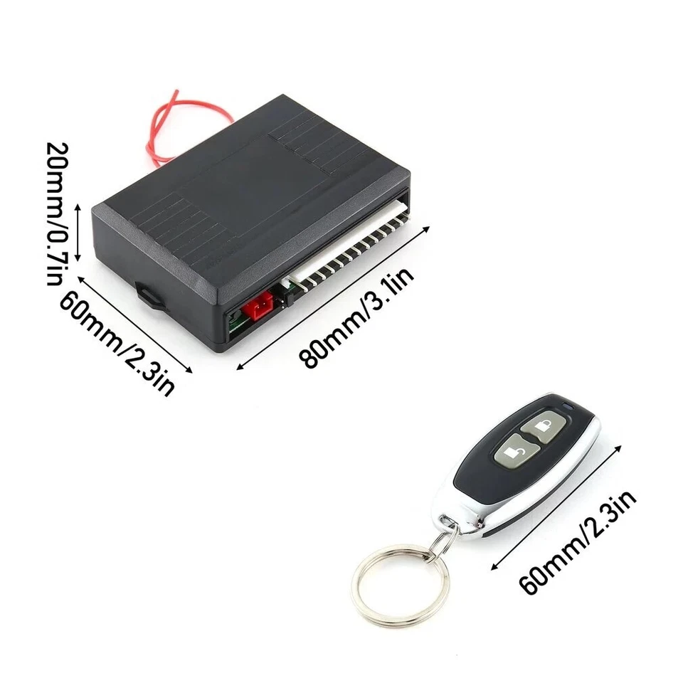 Car Door Lock Keyless Entry System Remote Central Locking Remote Controllers Kit - Image 4 of 4
