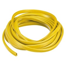 15/64"x 25/64"x 16.4ft Rubber U Channel Edge Trim Fits 1-2.5mm Edge Yellow